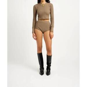 NEW ELIZA FAULKNER yuri waffle top in olive